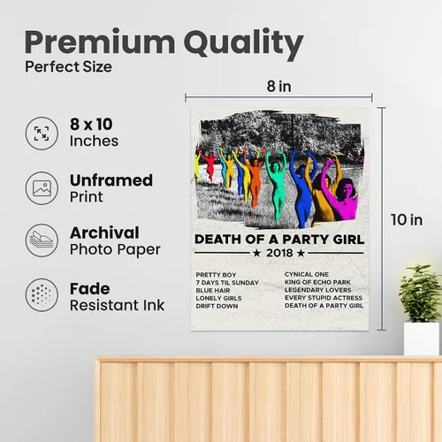 Miniatura 2 de Muerte de una Chica de Fiesta Moody Indie - Póster de Tv Girl - Póster Muerte de una Chica de Fiesta - Decoración de Tv Girl para Dormitorio