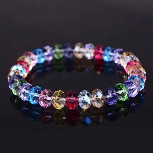 Miniatura 5 de 50 piezas de cuentas de cristal facetadas de 10 mm con orificio para pulseras, collares, aretes, joyería DIY, manualidades (Amarillo Dorado)