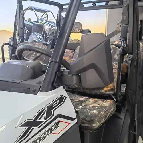 Miniatura 5 de SHEJISI Espejos laterales UTV con pilar A compatibles con Polaris Ranger XP 1000/Ranger Crew XP 1000 2018-2025, su función de resorte permite un