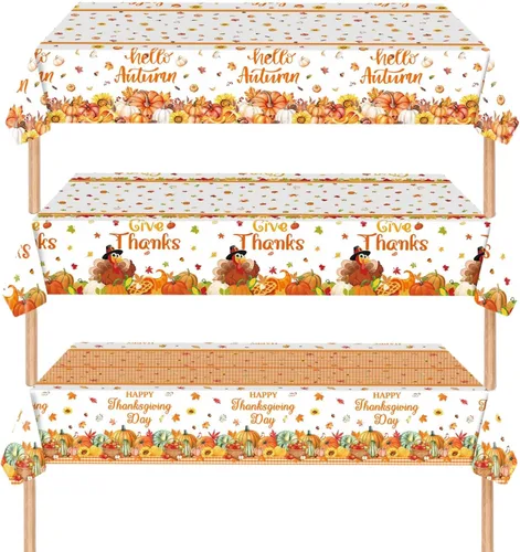 Miniatura 10 de Qpout Paquete de 3 decoraciones de fiesta de cumpleaños con diseño de helado "I was 6 Now I'm 7", mantel de plástico desechable de cumpleaños 6-7