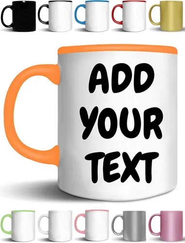 Miniatura 7 de Tazas de café personalizadas, añade tu nombre, texto o letras, tazas de cerámica personalizadas con varios colores y fuentes, taza con monograma