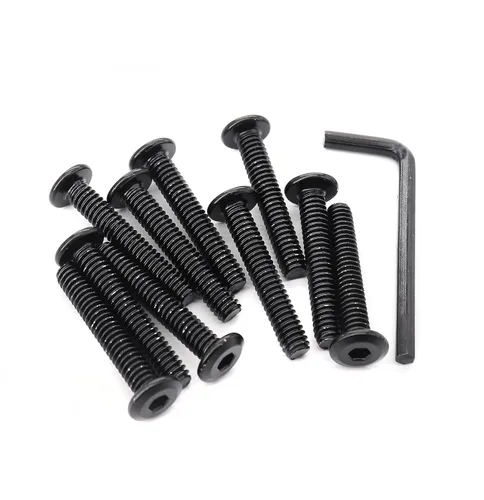 Miniatura 6 de 10 Uds. 1/4"-20 x 1-1/2" Remache negro avellanado Tornillos de conexión de acero inoxidable 304