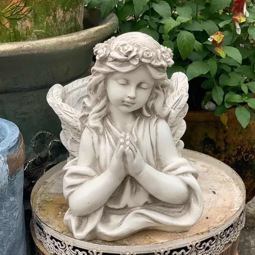 Miniatura 5 de Molde de silicona para maceta de flores de hormigón de ángel de oración, maceta para suculentas, jarrón de cactus, molde de yeso, portavelas