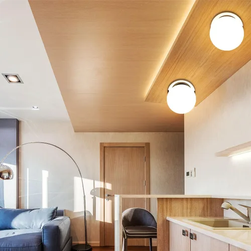 Miniatura 7 de Apliques de pared cromados, aplique de globo moderno de 1 luz, lámpara de pared para dormitorio, baño, sala de estar y pasillo, iluminación de Cromo