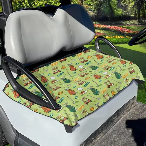 Miniatura 23 de Yewattles Funda de Asiento de Carrito de Golf Portátil Toalla de Asiento Club Car Ajuste Universal Carrito de Golf de 2 Asientos