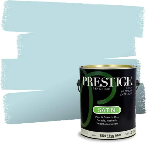 Miniatura 785 de Pintura Exterior + imprimación PRESTIGE, todo-en-uno, 1 galón, acabado mate, color comparable al Valspar* Royal Gray* VS151-Gris real