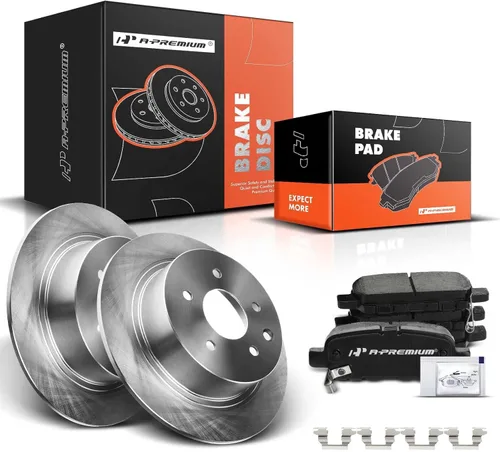 Miniatura 10 de A-Premium 296mm (11.65 pulgadas) Kit de Rotores de Freno de Disco Ventilados Delanteros + Pastillas Cerámicas Compatibles con Modelos Selectos