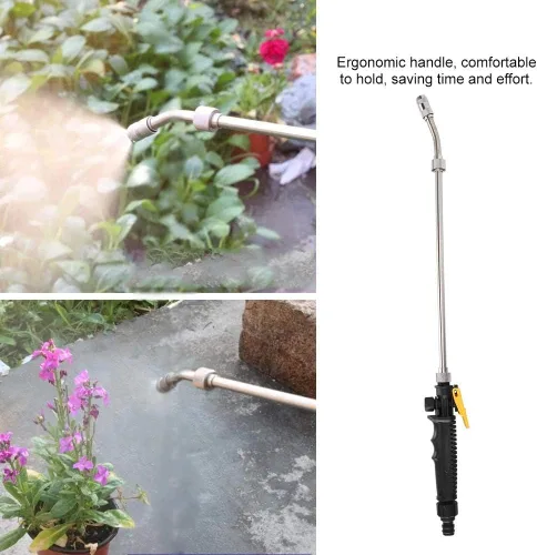 Miniatura 3 de Varita de riego, rociador de agua, G3/8 pulgadas Dn10 2 en 1 de alta presión ajustable pulverizador de agua de flores boquilla de riego de 22.8