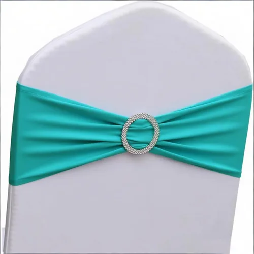 Miniatura 13 de Bandas para Sillas Azul Bebé Paquete de 100, Bandas para Sillas de Spandex Azul Claro para Boda Fiesta Cumpleaños Fundas de Sillas Plegables