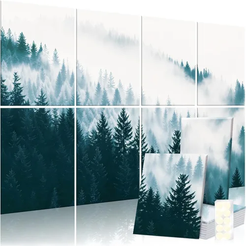 Miniatura 36 de Paquete de 8 Paneles Decorativos Absorbentes de Sonido, Arte de Pared Absorbente de Sonido, Arte de Pared Acústico de 48 x 32 Pulgadas