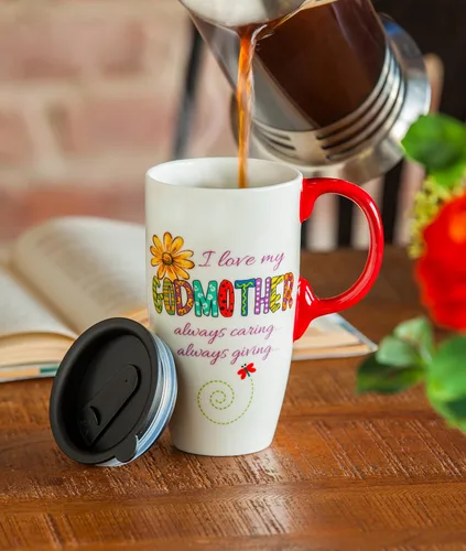 Miniatura 7 de Cypress Home Taza de viaje de café de cerámica con caja de regalo, 17 onzas