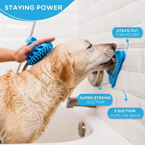 Miniatura 4 de Aquapaw Alfombrilla para lamer perros – Alimentador lento de succión y tapete de alimentación – Dispensador de juguetes de baño para perros