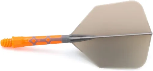 Miniatura 2 de CUESOUL ROST T19 - Eje de dardos integrado y vuelos con forma de ala grande, color gris, 1.102 in, dice adiós a la caída del vuelo de dardos con eje
