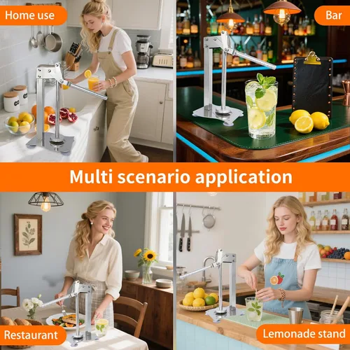 Miniatura 2 de Exprimidor resistente de la prensa del limón del acero inoxidable, trituradora de frutas, máquina del triturador de la limonada del limón, máquina