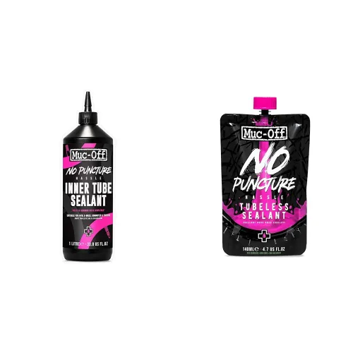 Miniatura 6 de Muc-Off Sellador de tubo interior sin complicaciones de pinchazos, 1 litro - Sellador de reparación de pinchazos de tubo de bicicleta y válvulas sin
