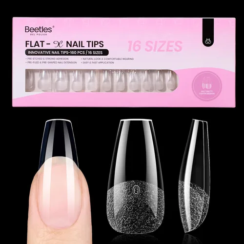 Miniatura 21 de Beetles 9 en 1 Pegamento de Gel para Uñas de Acrílico, 2 Piezas de 10ml Super Fuerte Pegamento de Uñas para Puntas de Uñas Postizas Transparentes