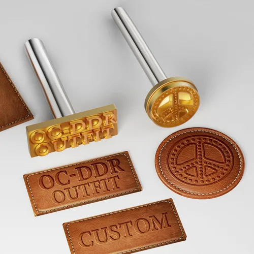 Sello de cuero con logotipo personalizado, kit de estampado de cuero, sellos de marca personalizados para cuero-1 pulgada
