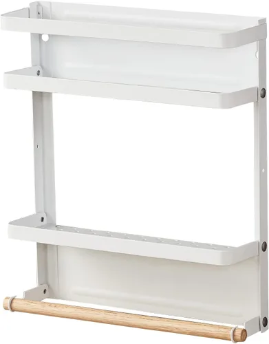 Miniatura 8 de Organizador Magnético de Estante de Especias de Un Solo Nivel para Refrigerador, Estante de Almacenamiento de Especias, Fácil de Instalar en el Lado