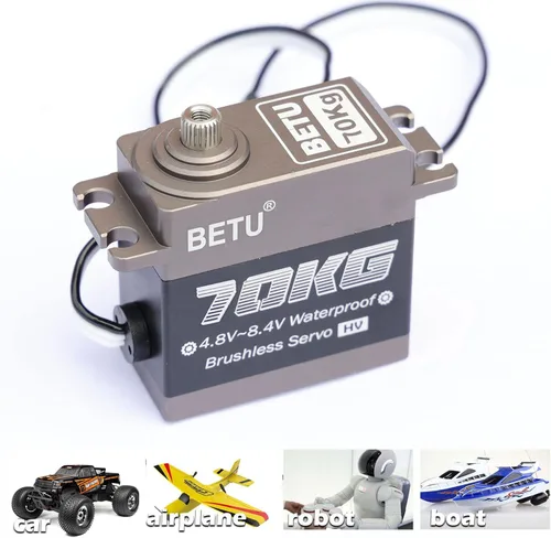 Miniatura 5 de 154.3 lbs Servo, servo sin escobillas de alto par, servo Waterpoof compatible con 1/5,1/6, 1/8, 1/10 RC coche/robot/barco