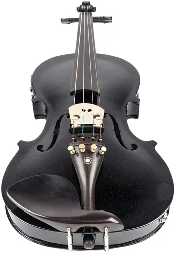 Miniatura 3 de Ktaxon Violín eléctrico acústico, violín 4/4 con preamplificador de ecualización y accesorios de ébano, violín de tamaño completo con cable AUX