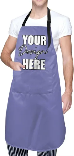 Miniatura 26 de AmaPark Delantal personalizado impermeable con bolsillos personalizados divertidos delantales de chef para cocinero Jaspeado Oscuro