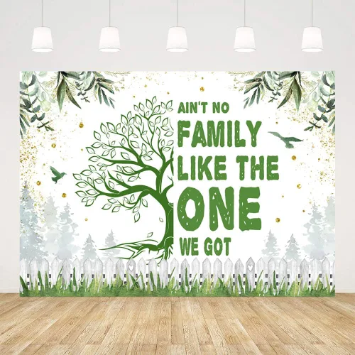 Ticuenicoa Fondo de reunión familiar de 10 x 7 pies, hojas de árbol genealógico, bienvenido a nuestros miembros de la familia, fotografía de fondo,