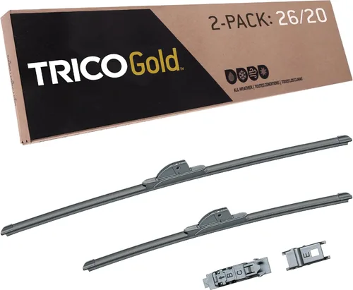 Miniatura 58 de TRICO Gold 21" + 19" Juego de 2 limpiaparabrisas de repuesto automotriz de primera calidad, limpiaparabrisas de haz para lado del pasajero