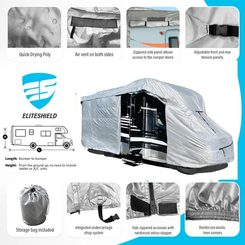 Miniatura 2 de EliteShield ShieldAll Ultimate Class C - Cubierta de autocaravana impermeable, resistente a los rayos UV, clase C, se adapta a vehículos recreativos