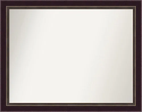 Miniatura 118 de Amanti Art Espejo de baño de bronce para sobre el fregadero, 24 x 24 pulgadas, espejo cuadrado de bronce Lara para tocador, marco de madera