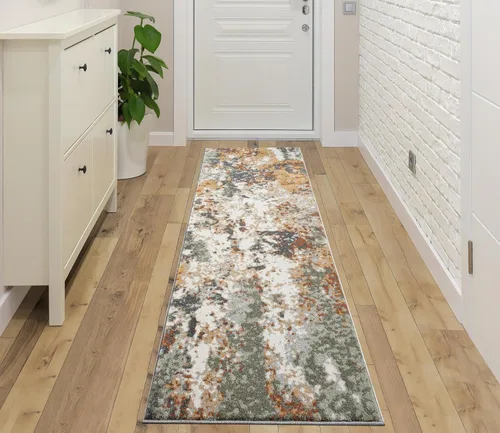 Miniatura 52 de Keen Home Design Alfombras de Pasillo - 2x8 que no desprenden pelusa, alfombra abstracta para cocina, sala de estar, dormitorio, comedor, entrada