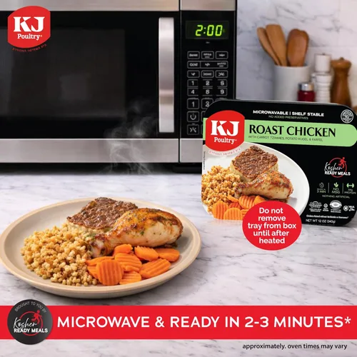 Miniatura 4 de KJ Poultry Comidas preparadas kosher – Bone In Chicken & Kugel, MRE - Comidas de carne listas para comer, comida shabbos, halal, (1 unidad)