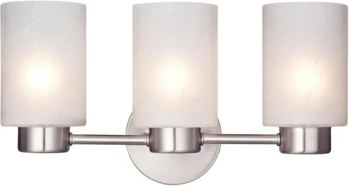 Westinghouse Lighting Sylvestre - Candelabro de cinco luces, acabado en níquel cepillado con cristal fantasía esmerilado.