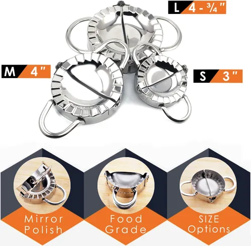 Miniatura 7 de BestUtensils, accesorio de cocina, molde de acero inoxidable para ravioles, empanadillas, pierogi, también se utiliza para cortar masa de hojaldre