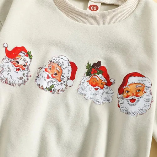 Miniatura 5 de Traje de Navidad para bebé recién nacido, con cuello redondo, manga larga, con burbujas, de gran
