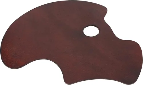 Miniatura 7 de Paleta ergonómica de madera para pintura al óleo de 16 x 12 pulgadas, paleta de pintura de mezcla de artistas para acuarela acrílica, paleta