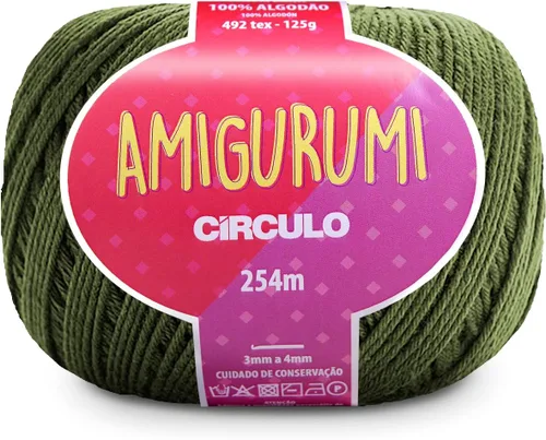 Miniatura 37 de Circulo Amigurumi Yarn, 100% Algodón Virgen Brasileño Mercerizado para Crochet y Tejido, Soft Art - Hilo de Peso Deportivo, 4.4 oz, 278 yardas