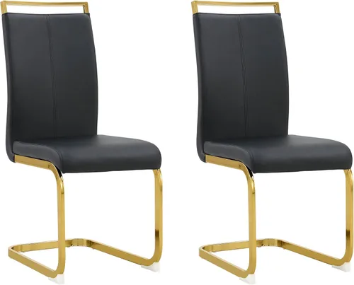 Miniatura 40 de Baysitone Juego de 6 sillas de comedor modernas, sillas laterales de comedor, sillas de cocina con asiento acolchado de piel sintética y respaldo