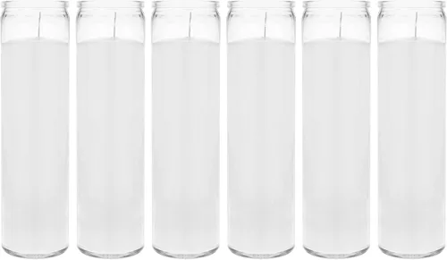 Miniatura 27 de Mega Candles 6 velas de oración devocionales sin perfume de color rojo para 7 días, velas de cera prémium de 2 x 8 pulgadas, santuario, vigilias