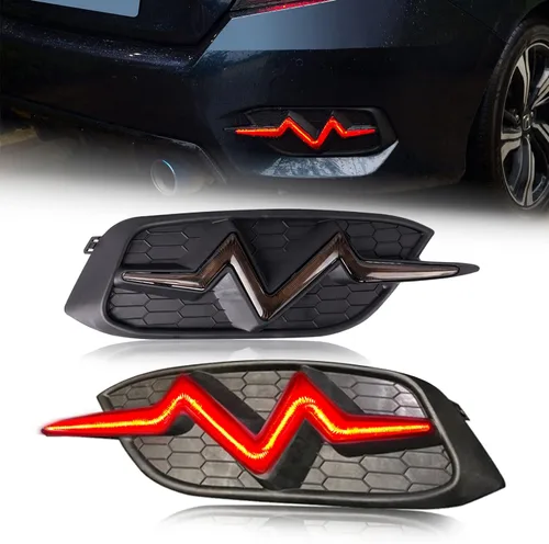 Luz Trasera de Parachoques LED para Honda Civic LX EX Touring Sedan 2016 2017 2018 2019 2020 2021 Luz de Cola, Antiniebla y Luces de Giro