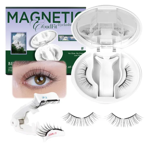 Miniatura 14 de BEYELIAN Pestañas magnéticas con aplicador, pestañas magnéticas suaves mejoradas, pestañas magnéticas portátiles, aspecto natural, reutilizables,