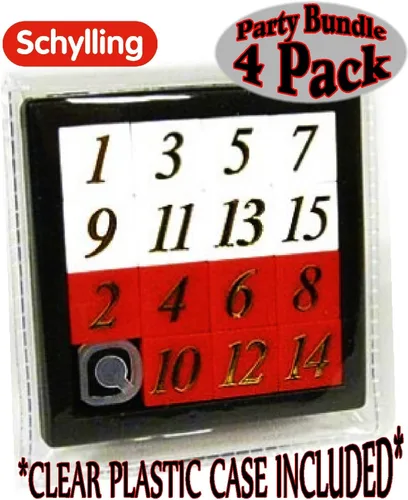 Miniatura 3 de Schylling The 15 Puzzle - Number Slide Brain Teaser (paquete de 4)