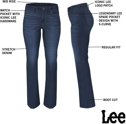 Miniatura 5 de Jeans Lee legendarios de talle medio para mujer, talla grande