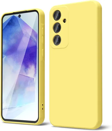 Miniatura 213 de oakxco Funda para teléfono Samsung Galaxy A12 con agarre de silicona líquida, linda delgada fina suave cubierta de gel de goma TPU lisa para mujeres