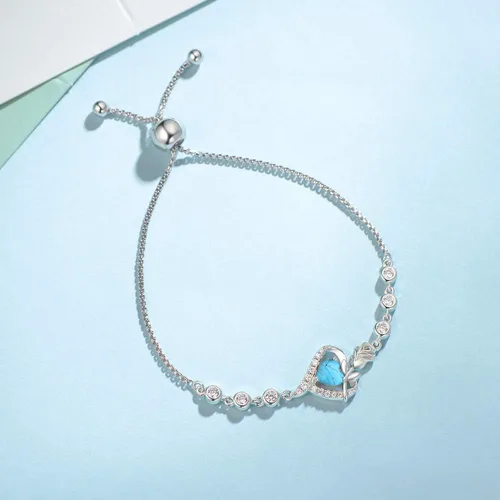 Miniatura 4 de Agvana Regalos para el día de la madre pulseras de piedra natal para mamá joyería de plata de ley auténtica o creada pulsera de tenis con diseño