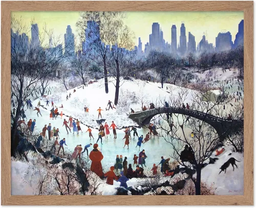 Miniatura 45 de Poster Master Impresión de pintura vintage de árbol de Navidad, póster retro de vacaciones, arte de invierno, diseño abstracto melancólico de pared
