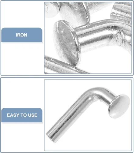 Miniatura 4 de Perno de seguridad para estante de paletización, pasador de gota de hierro universal, pasador de seguridad de perno en J resistente, perno