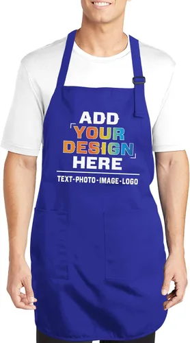 Miniatura 13 de NACRE APPAREL Delantal de parrilla personalizado para hombres y mujeres, añade tu diseño de logotipo, diseño de foto, delantal de chef personalizado