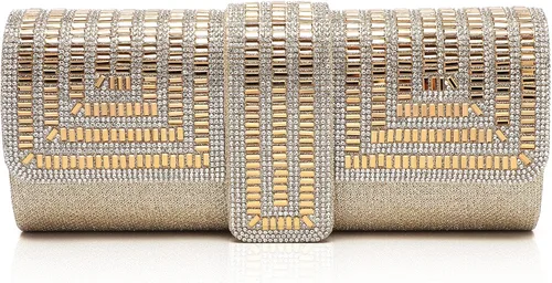 Miniatura 17 de Labair Bolso de noche y embragues para mujer, bolso de mano brillante con diamantes de imitación, bolso formal para fiesta de boda.