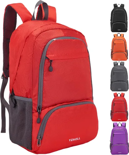 Miniatura 8 de YZAOLL Mochila de senderismo de 30 L, mochila ligera para el día, mochila plegable para mujeres y hombres, viajes, camping, vacaciones