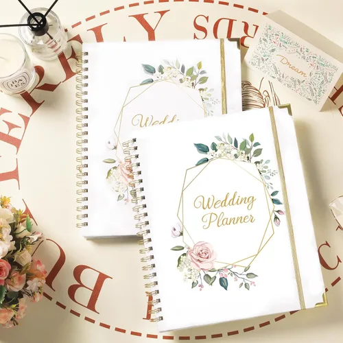 Miniatura 2 de Planificador y organizador de bodas, libro de planificación de bodas y organizador para la novia, libro de planificación de bodas con 5 secciones